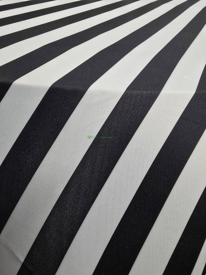 1" Stripe Lamour Satin Tablecloths, Table Overlays and Event Table Linens