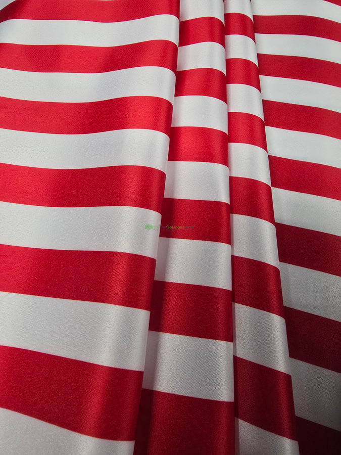 1" Stripe Lamour Satin Tablecloths, Table Overlays and Event Table Linens