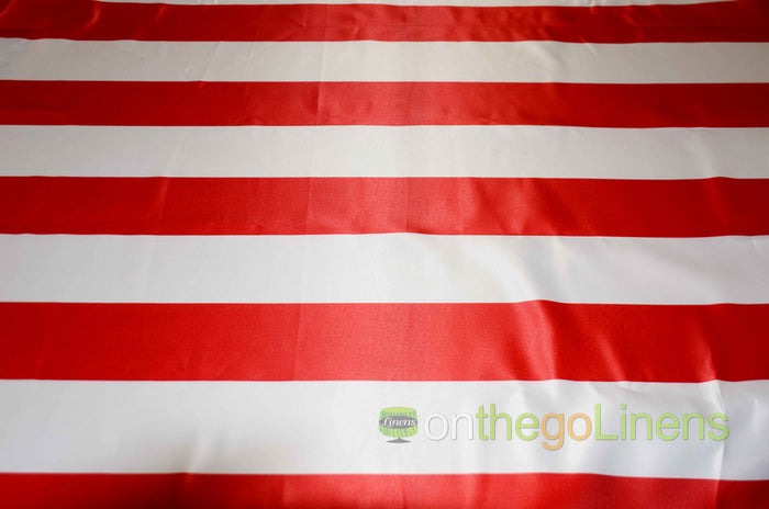 2" Stripe Charmeuse Satin Event Drapery Panels Custom Made for Weddings