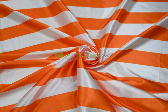 2" Stripe Charmeuse Satin Table Linens for Weddings and Events