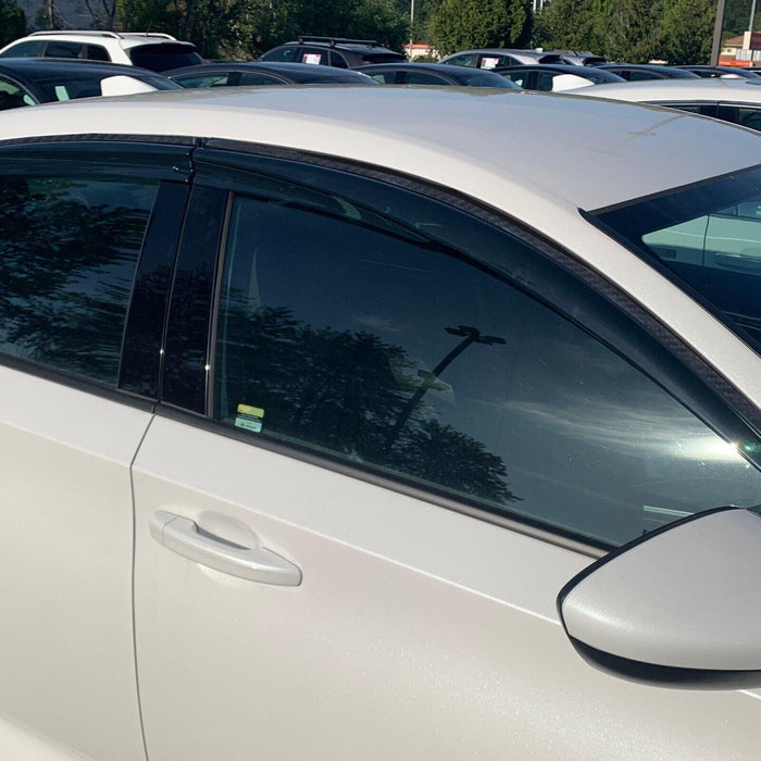 2015-2020 Acura TLX - Window Vent Visors & Rear Roof Spoiler - Carbon Print Trim