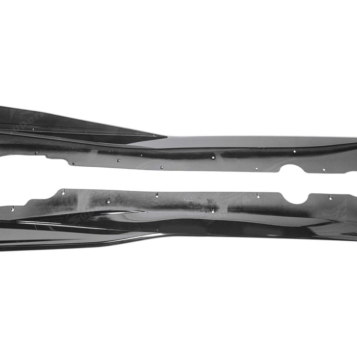 2022 Chevrolet Corvette C8 Gloss Black Side Skirt Extensions Body Kit by SuperAutoUSA