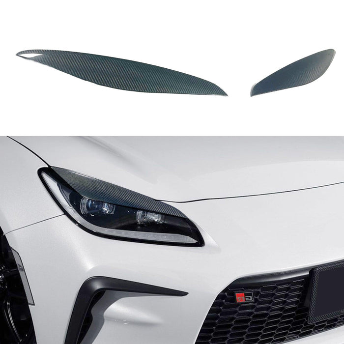 2023 Toyota GR86 Real Carbon Fiber Headlight Eyebrows 2pcs Set by SuperAutoUSA