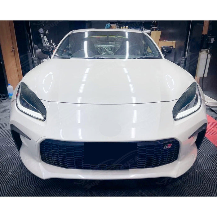 Premium Carbon Fiber Headlight Eyelids Set for 2024 Toyota GR86 by SuperAutoUSA