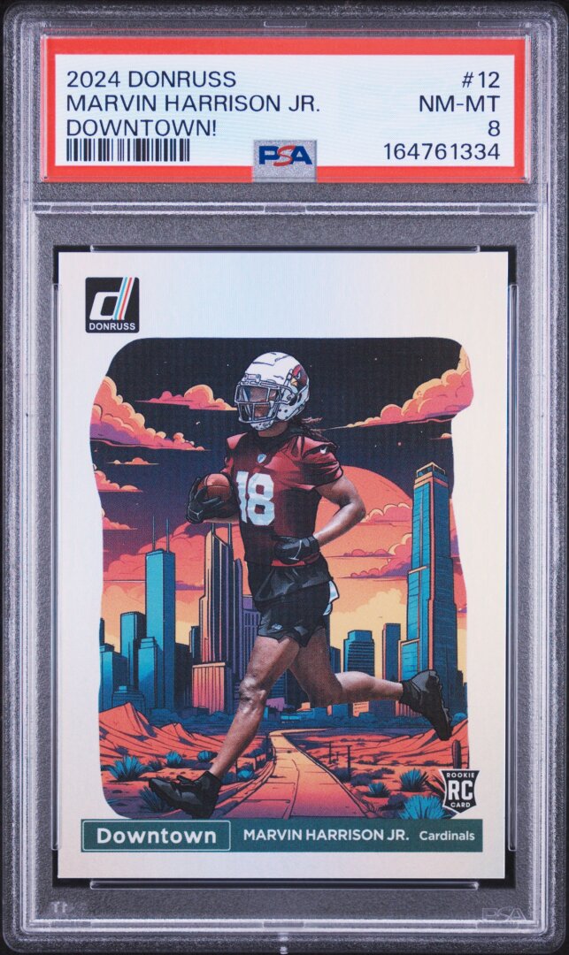 2024 Panini Donruss Downtown! Marvin Harrison Jr. PSA 8 #12