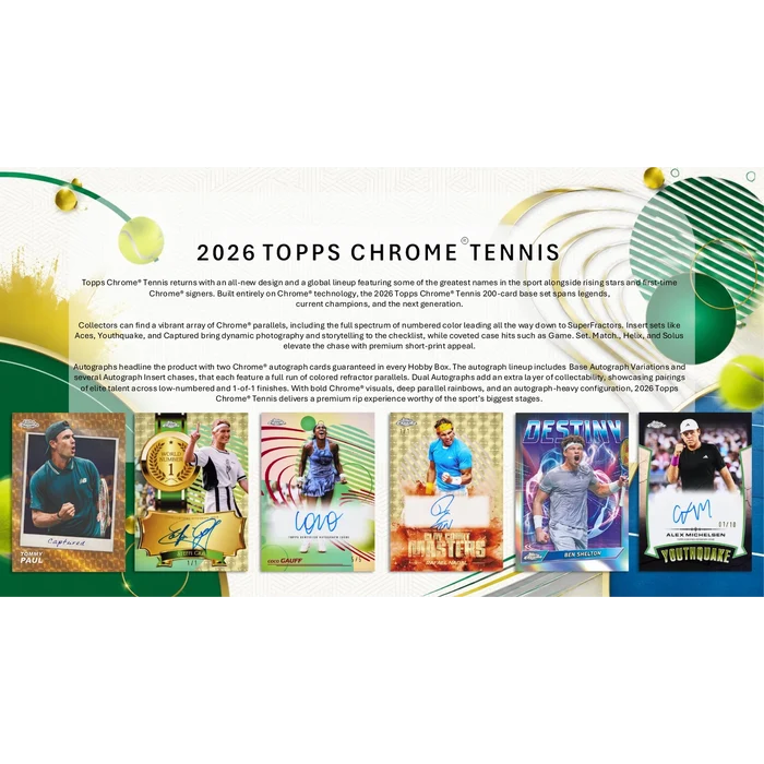 2026 Topps Chrome Tennis Value  Box