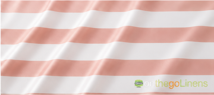 3.5" Stripe Lamour Satin Table Linens for Weddings and Events