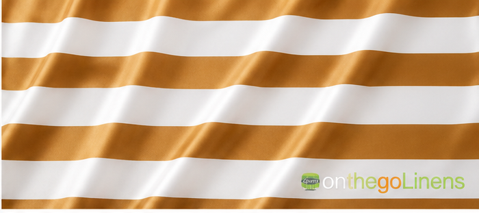 3.5" Stripe Lamour Satin Table Linens for Weddings and Events