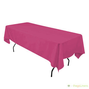 60" x 108" Banquet Polyester Tablecloth Ready to Ship in Multiple Colors