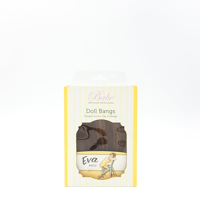 Babe 100% Human Hair Extensions Doll Bangs Straight Across Clip In Bangs Eva #6/10 - Overstock Beauty Supply