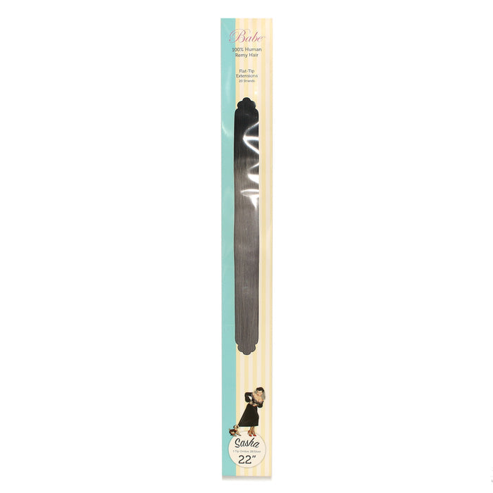 Babe 100% Human Remy Hair Extensions Sasha I-Tip Ombre 1B/Silver 22" - Overstock Beauty Supply