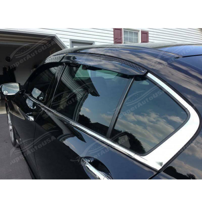Gloss Black Mugen Style Window Guards for 2018 Nissan Maxima by SuperAutoUSA