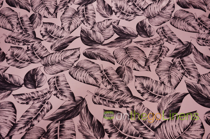 Bohemian Paradise Tropical Banana Leaf Satin Tablecloths, Overlays & Table Linens