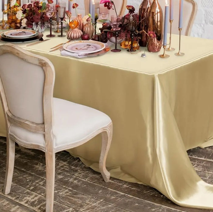 Bridal Satin Tablecloths, Overlays & Table Linens for Weddings and Events