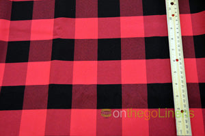 Buffalo Plaid Event Drapery Panels 2" Gingham Checker Custom Event Drapes