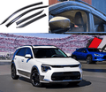 Chrome Trim Rain Guards Window Visors Fits 2023-2024 Niro