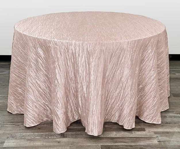 Crease Taffeta Table Linens, Tablecloths & Overlays in Multiple Colors