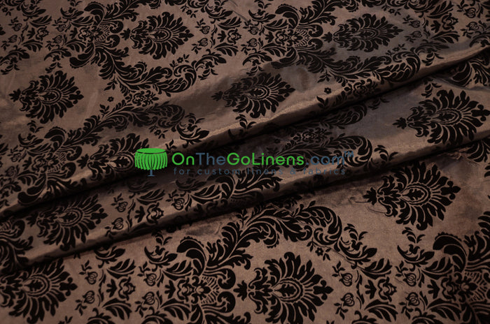 Tablecloth 90 Round / Brown on Black