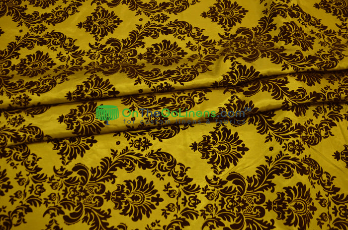 Tablecloth 90 Round / Yellow on Black