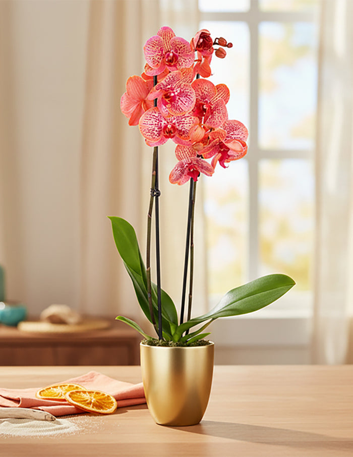 Electric Tangerine Kaleidoscope Orchid