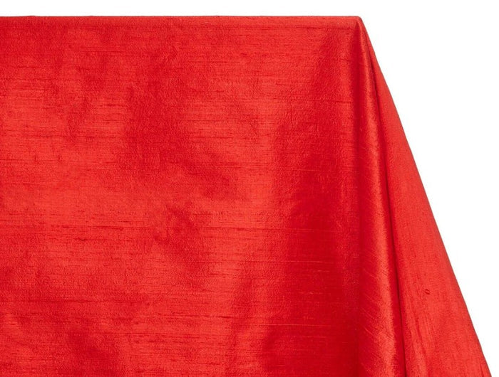 Faux Dupioni Silk Table Linens & Tablecloths 100% Polyester for Events