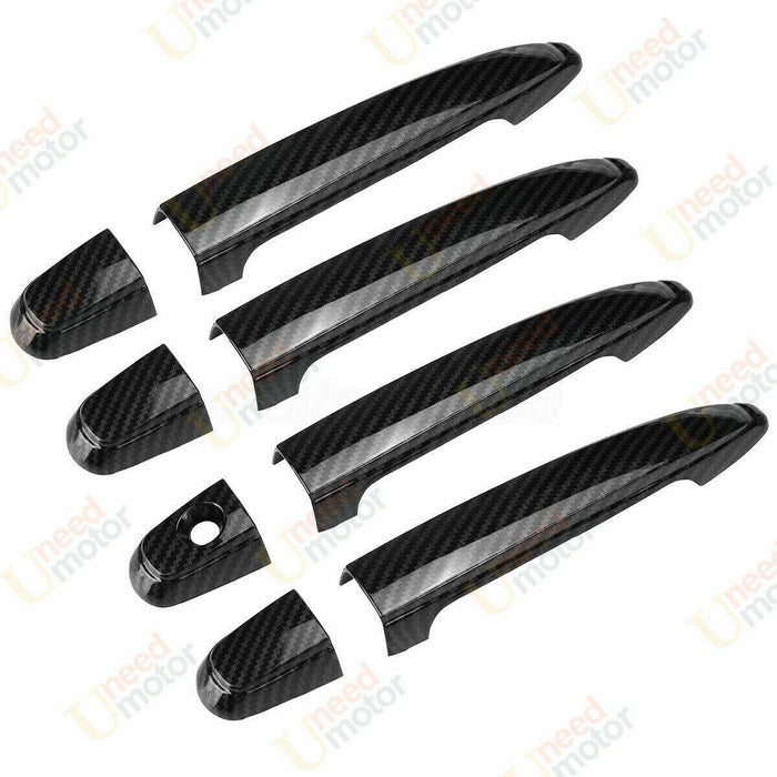 Fit 2003-2009 Toyota 4Runner Door Handle Cover Trim (Carbon Fiber Print)