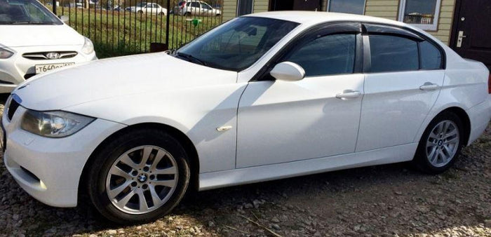 Fit 2006-2011 BMW 3 Series E90 Out-Channel Vent Window Visors Rain Sun Wind Guards Shade Deflectors