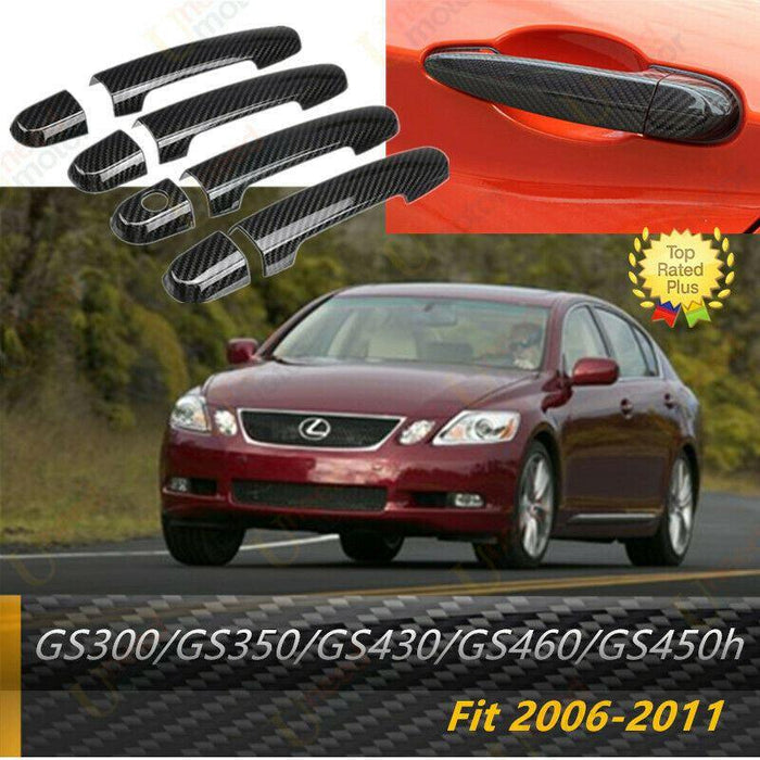 Fit 2007-2011 Lexus GS300 GS350 GS430 GS460 GS450h Door Handle Cover (Carbon Fiber Print)
