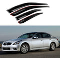 Fit 2007-2015 INFINITI G25 G35 G37 Q40 Out-Channel Vent Window Visors Rain Sun Wind Guards Shade Deflectors