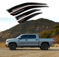 Fit 2007-2021 Toyota Tundra Out-Channel Vent Window Visors Rain Sun Wind Guards Shade Deflectors