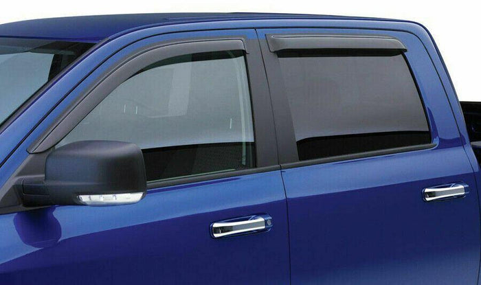 Fit 2007-2021 Toyota Tundra Out-Channel Vent Window Visors Rain Sun Wind Guards Shade Deflectors