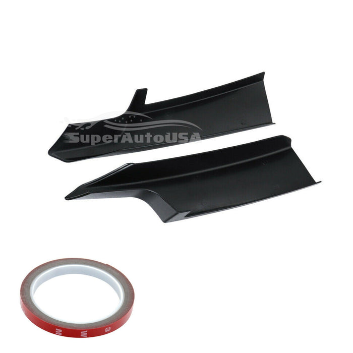 Fit 2012-2018 BMW 3 Series F30 M Sport Front Bumper Lip Corner Splitters (Gloss Black)