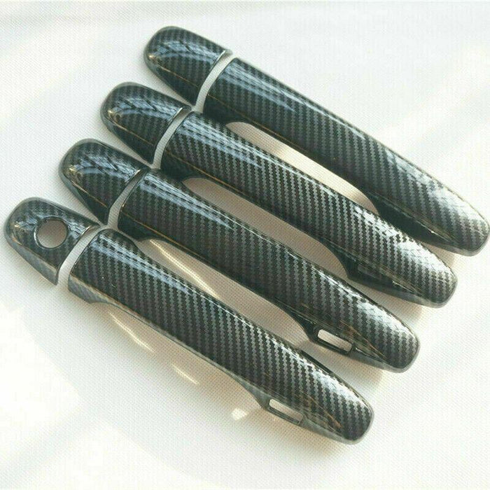 Fit 2013-2021 SUBARU LEGACY Door Handle Cover Trim (Carbon Fiber Print, Smart Holes)