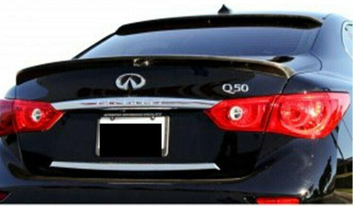 Fit 2014-2021 INFINITI Q50 Mugen STYLE REAR ROOF WINDOW SPOILER (Gloss Black)