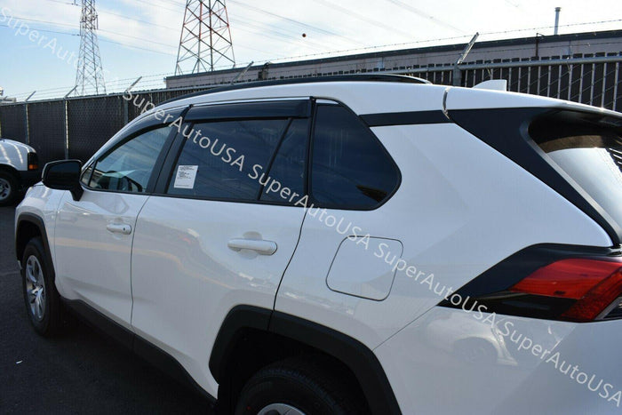 Fit 2015-2021 Chevrolet Suburban Clip-On Chrome Trim Vent Window Visors Rain Sun Wind Guards Shade Deflectors