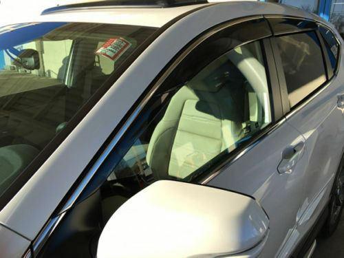 Fit 2016-2023 Honda Pilot Chrome Trim Vent Window Visors Rain Sun Guards