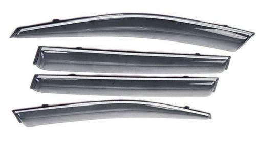 Fit 2016-2023 Honda Pilot Chrome Trim Vent Window Visors Rain Sun Guards