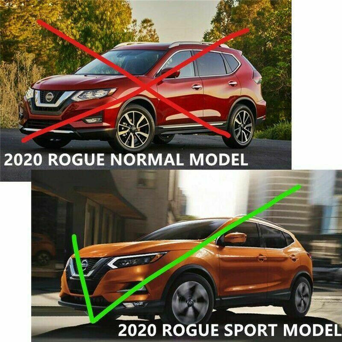 Fit 2017-2022 Nissan Rogue Sport Out-Channel Vent Window Visors Rain Sun Wind Guards Shade Deflectors