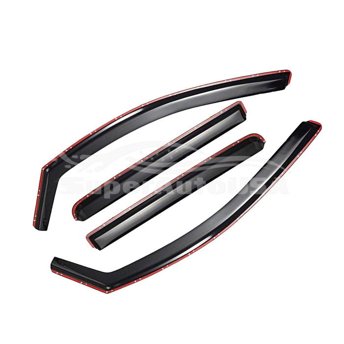 Fit 2018-2023 Honda Accord In-Channel Vent Window Visors Rain Sun Wind Guards Shade Deflectors