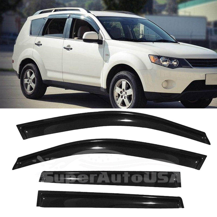 Fit 2018-2023 Honda Accord Out-Channel Vent Window Visors Rain Sun Wind Guards Shade Deflectors
