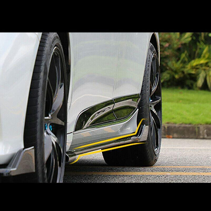 Fit 2018-2023 Honda Accord Side Skirt Bottom Line Extension Lip 2pcs (Unpainted Matte Black)