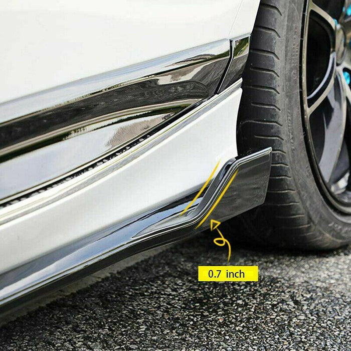 Fit 2018-2023 Honda Accord Side Skirt Bottom Line Extension Lip 2pcs (Unpainted Matte Black)