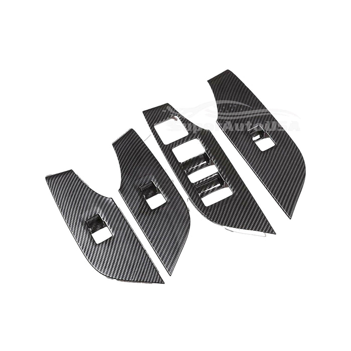 Fit 2019-2021 Toyota RAV4 Gear Position Shift Panel Cover Trim (Carbon Fiber Print)