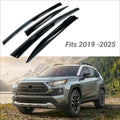 Fit 2019-2025 Toyota RAV4 In-Channel Vent Window Visors Rain Sun Wind Guards Shade Deflectors