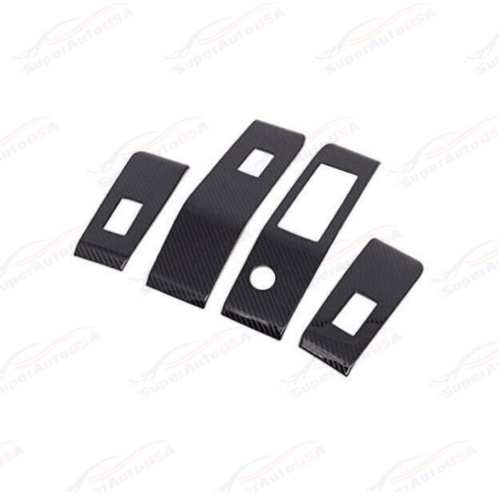 Fit 2020-2024 Toyota Highlander Interior Window Switch Panel Trim (Carbon Fiber Print)