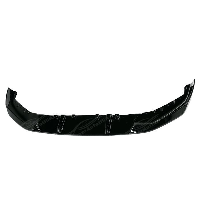 Side angle of the BMW 5 Series G30 featuring the gloss black front splitter spoiler lip, adding a sporty and modern touch.