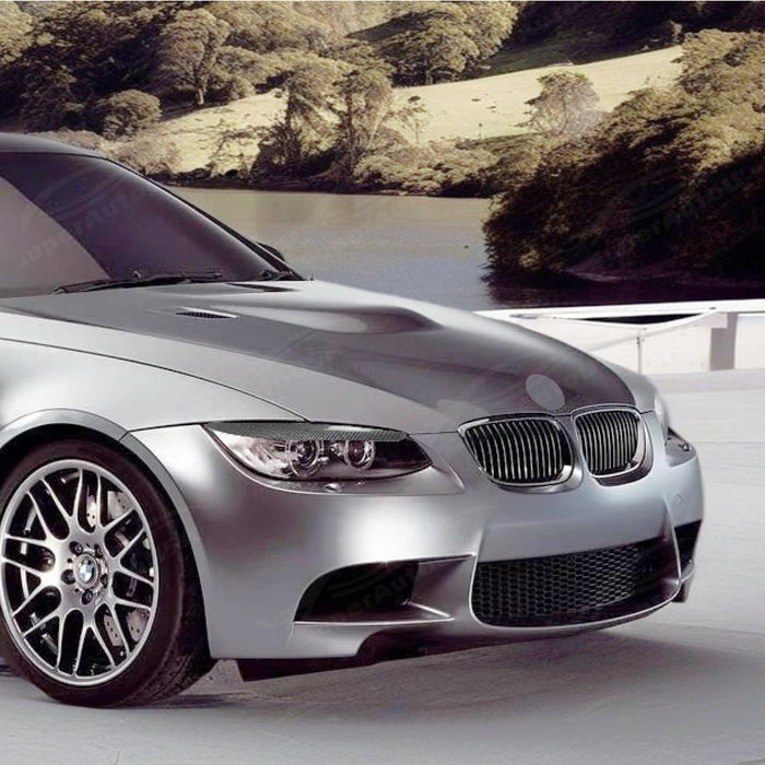 Durable Real Carbon Fiber Eyelid Eyebrow 2 Pc Cover for 2006 BMW E92 by SuperAutoUSA