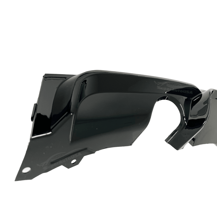 Sleek Rear Diffuser Lip with LED Light on a BMW 3 Series F30, model years 2012-2018, adding a modern touch to the rear bumper.