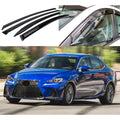 Fits 2014-20 Lexus IS200t 250 300 350 OE Style Vent Window Visors Rain Sun Wind Guards Shade Deflectors