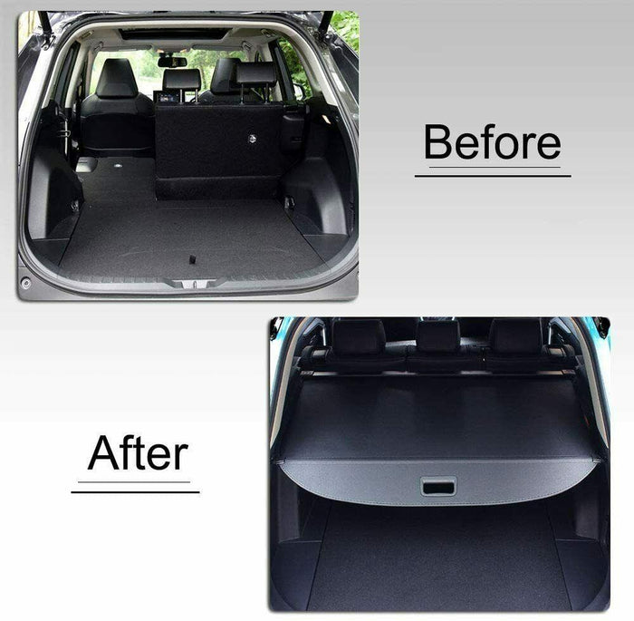 Fits 2014-2018 Subaru XV Luggage Rear Trunk Retractable Tonneau Cargo Cover (Black)